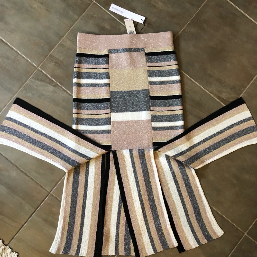 Tabula Rasa Rosetti Striped Metallic Midi Skirt XS - Picture 2 of 5